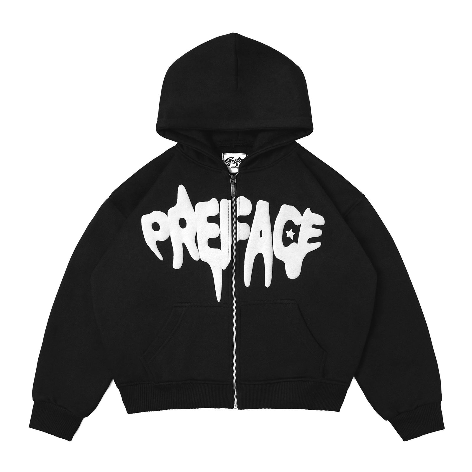 PREFACE SIGNATURE BASIC ZIP HOODIE BLACK